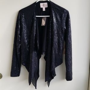 Forever 21 black small sequins cropped jacket